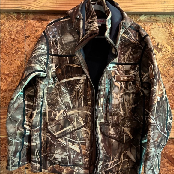 Stormr Men's Camouflage Field Jacket in Brown and Green